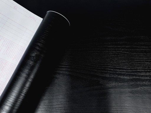 Drevená dyha MAT BLACK WOOD PVC fólia