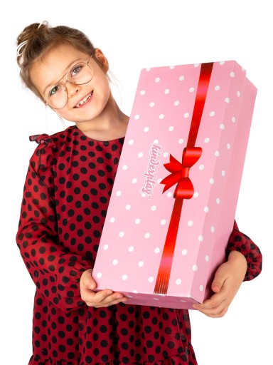VEĽKÉ KARTÓNOVÉ DARČEKOVÉ BALENIE PRE BÁBIKU 45 cm