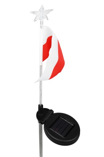 LED SOLÁRNA ZÁHRADNÁ LAMPA S POĽSKOU VLAJKOU