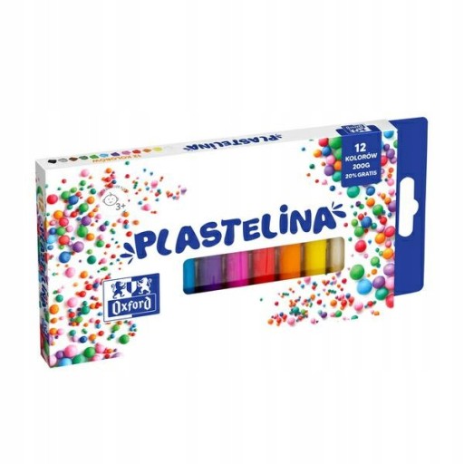 Oxford školská plastelína pre deti 12 farieb - 2 ks