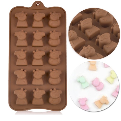 SILIKÓNOVÁ FORMA NA ČOKOLÁDY, ŽELÉ, CUKRÍKY, VOSK, PRALINY, PEPPA PRASIATKO