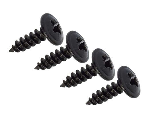 Tvrdené skrutky do dreva 4,0 x 16 mm, čierne pozinkované