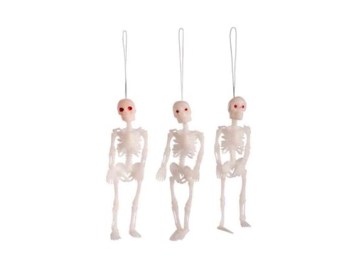 Závesná dekorácia Halloween Skeletons 12cm 3ks