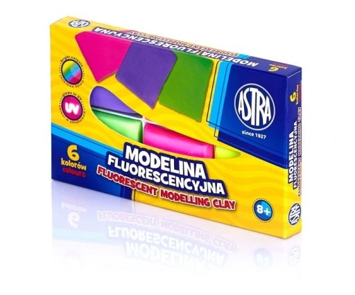 Fluorescenčná modelovacia hmota Astra, 6 farieb