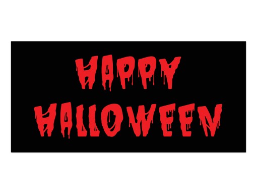 Halloween plagát Krvavý Halloween - 70x33 cm