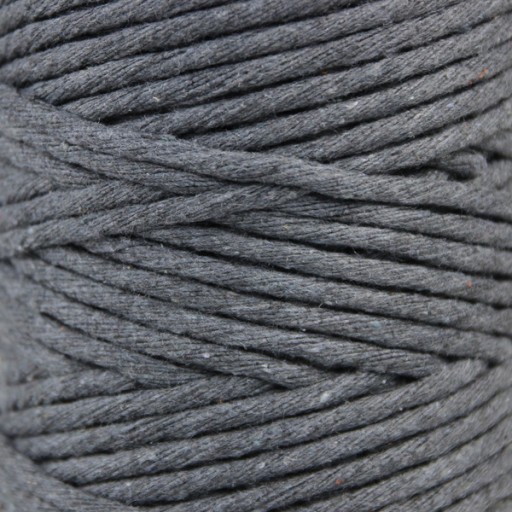 Mia Mote Twisted bavlnená šnúrka pre makramé eko grafit 3mm 100m