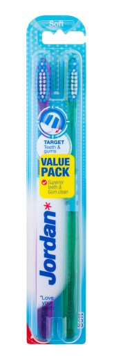 Jordan Zubná kefka DUO Target Teeth & Gums soft 2 ks