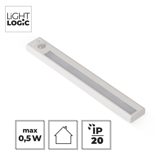 LED skrinkové svietidlo LL LUQA NL, pohybový senzor, magnety, batérie, pás