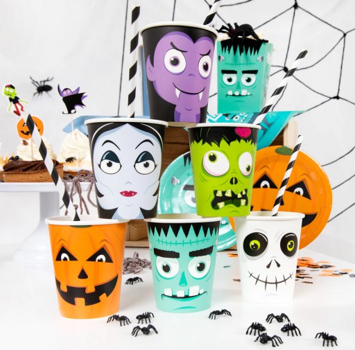 Papierové poháre Halloween Monster 220ml 6ks.