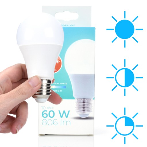 Stmievateľná, NASTAVITEĽNÁ LED ŽIAROVKA, NEVYŽADUJE STMIEVAČ, 10W E27