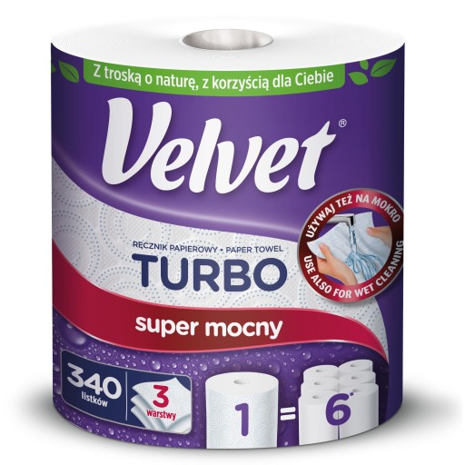 Zamatová papierová utierka TURBO 1 gigaroroll + ZADARMO