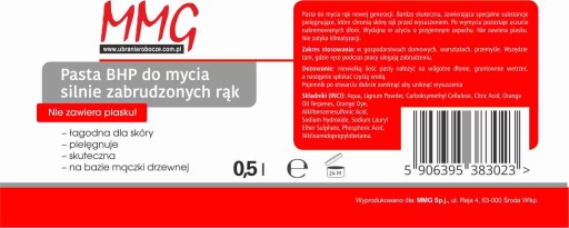 BHP pasta na umývanie rúk s pilinami 500 ml