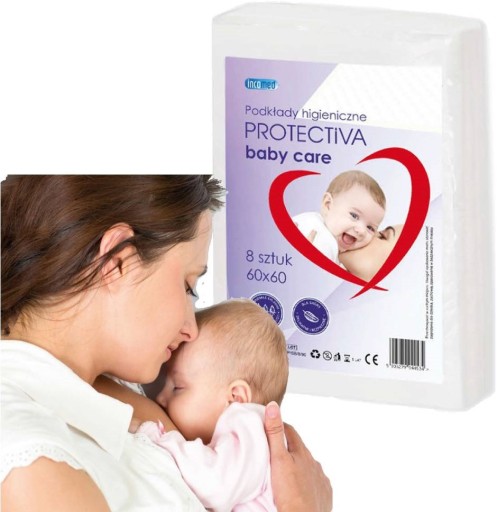 Hygienické podložky 60x60 Protectiva Baby Care Absorpčné ochranné podložky 8 ks