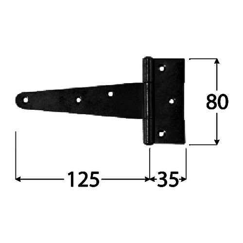 Trojuholníkový pánt 125X35X80MM ZT125 BLACK DOMAX