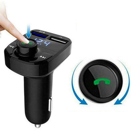 BLUETOOTH FM VYSIELAČ MP3 SD NABÍJAČKA 2xUSB