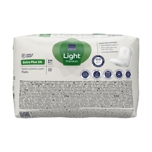 UROLOGICKÉ VLOŽKY absorbujúce inkontinenciu moču ABENA light EXTRA PLUS 10 ks