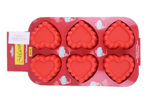 Silikónová forma na pečenie cupcakes 'Hearts'