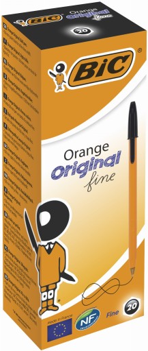 BIC oranžové atramentové pero, ČIERNA