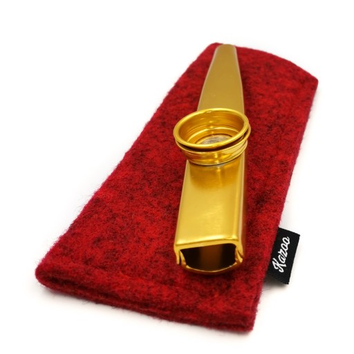 POUZDRO na obal KAZOO red melange - Ručná práca