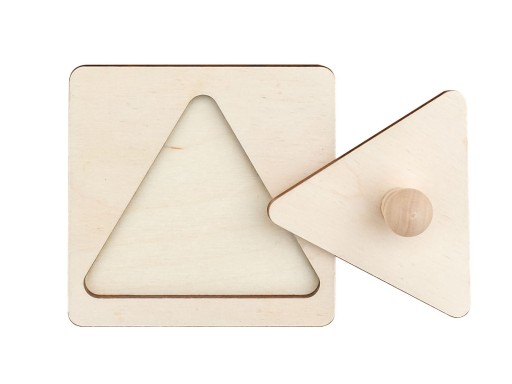 Puzzle blok Montessori trojuholník vzdelávacie bloky skladačky