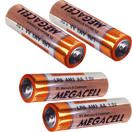 AA ALKALICKÉ BATÉRIE 4 KS MEGACELL LR6 TYČE