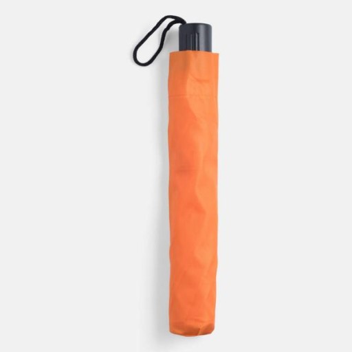 Unisex skladací dáždnik, oranžový, manuálny, vetruodolný poťah