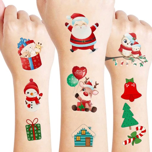 NAJLEPŠIE VIANOČNÉ TETOVANIE SANTA CLAUS SOB DARČEKY DARČEK KVALITA