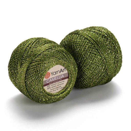 Kovová šnúra Camellia Yarn Art green420