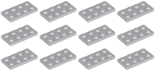 LEGO 3020 TANIER 2x4 svetlosivá NOVINKA == (15g) 12 ks