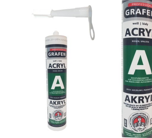 Grafen Akryl na fasády, lišty, steny 300 ml biely