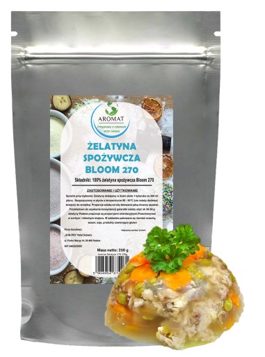 POTRAVINÁRSKA ŽELATÍNA 250G BLOOM 270, BRAVČOVÉ MÄSO NA KĹBY, Kosti, PRÍRODNÉ