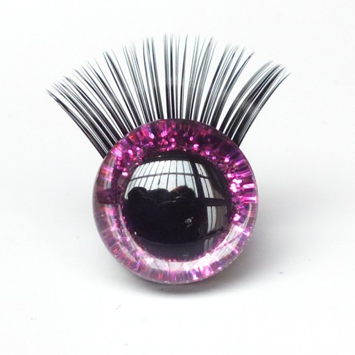 Oči s 20mm fialovými mihalnicami pre maskotské hračky PAIR
