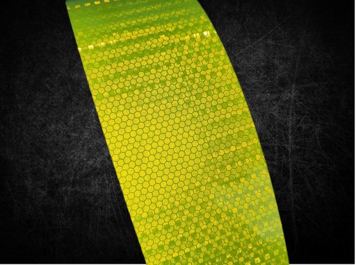 REFLEXNÁ PÁSKA SAMOLEPIACA NÁLEPKA ŽLTÁ FLUO VOŠTINA 10CM
