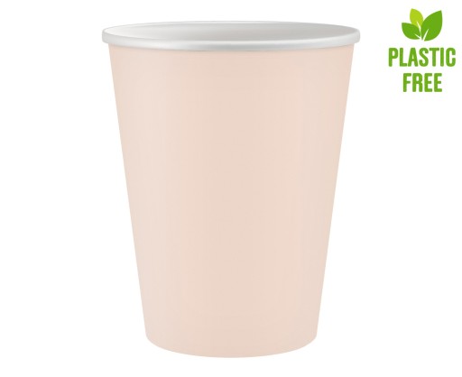 Svetloružové papierové poháre 250 ml 6 ks.