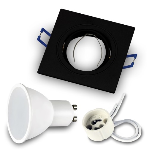 Halogénové svietidlo CAST BLACK + LED GU10 7W 4000K