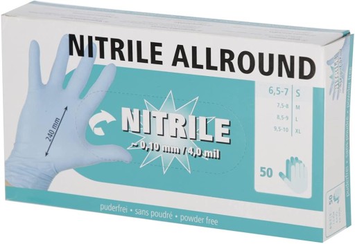 Nitrile Allround nitrilové rukavice veľ M, nebo
