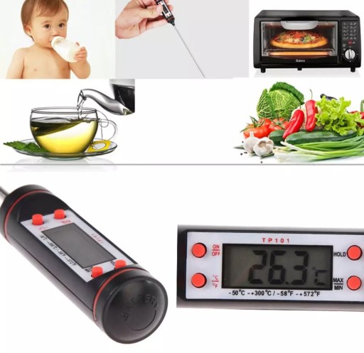 ELEKTRONICKÝ KUCHYNSKÝ TEPLOMER S DIGITÁLNOU SONDOU