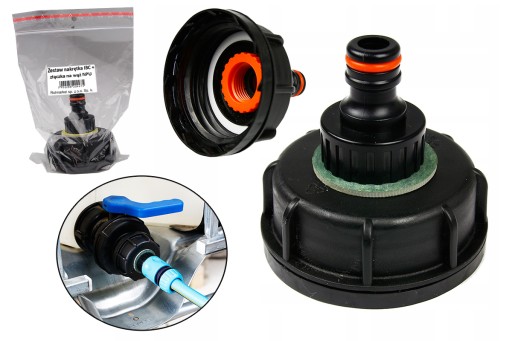 KONEKTOR ADAPTÉRA NA ZÁHRADNÚ HADICU 1/2 + ZÁSTRČKA PRE MAUZER MAUSER IBC 1000L