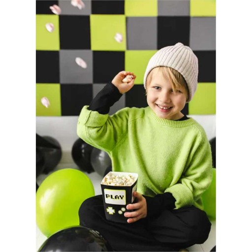 POPCORN BOXES hra HRAJTE gamer SNACKY na PLAYER papier 6 ks