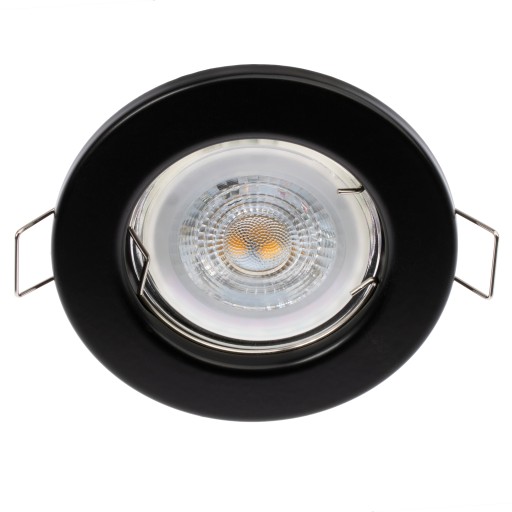 Svietidlo PEVNÉ ČIERNE HALOGÉN + LED GU10 10W