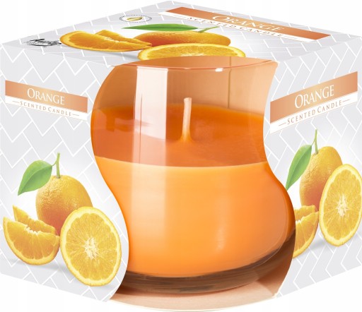 Vonná sviečka BISPOL Aura 24H ORANGE v skle
