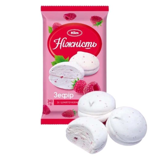 Klim Tendernes marshmallows s malinovými zephyry vločkami 240 g