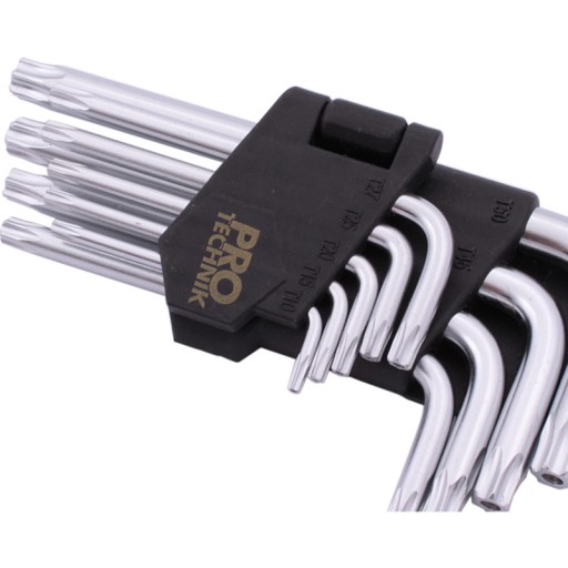 kľúče TORX Cr.V krátke Th10-Th50 9 ks. dutý torx otvor