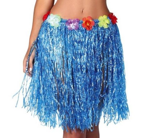 HAWAJSKÁ SUKŇA MODRÁ HULA HAWAII TANEC