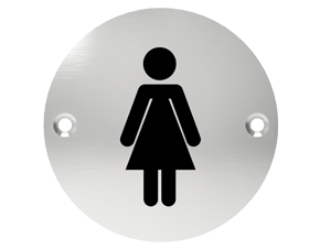 SKRUTOVACIE OZNAČENIE NA DVERÁCH DÁMSKEHO WC
