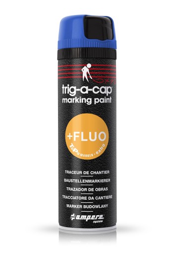 Sprej FLUO AMPERE modrá Trig-a-Cap Extra geodetická farba