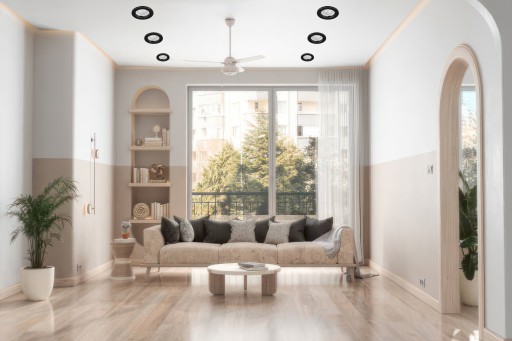 Halogénové stropné svietidlo ROUND BLACK pre LED žiarovku s pevným očkom GU10