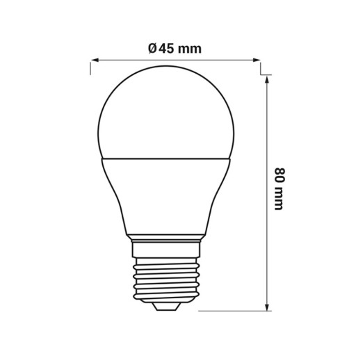 E27 LED guľová žiarovka 5W neutrálna farba 500lm ÚČINNÁ LED-POL