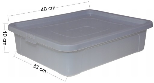 Plastová nádoba s vekom, box na hračky, 10 l, šedá