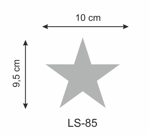 Akryl ZRKADLO hviezda 10x9,5 cm LS-85